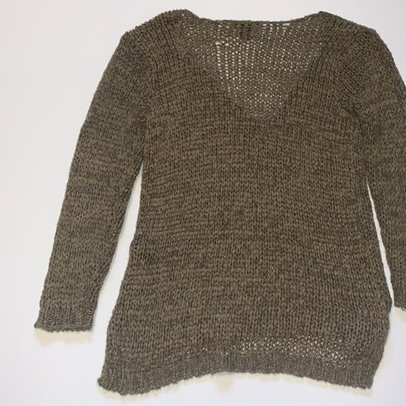 H&M Green Loose Chunky Knit Sweater - Women’s Size Small - Picture 5 of 8